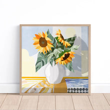 Load image into Gallery viewer, Sunflower Serenade Art Print (Square)