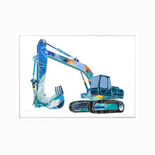 Load image into Gallery viewer, Digger Truck Art Print