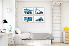 Load image into Gallery viewer, Construction Truck Art Print Set