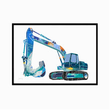Load image into Gallery viewer, Digger Truck Art Print