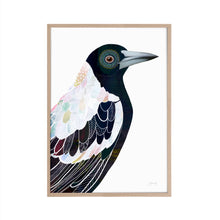 Load image into Gallery viewer, Magpie Bird Art Print