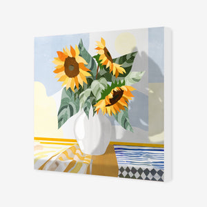 Sunflower Serenade Canvas Print (Square)