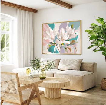 Magnolia Blooms Canvas Print (Landscape)