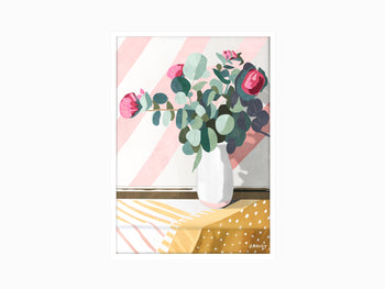 Ochre Posy (Portrait) Art Print