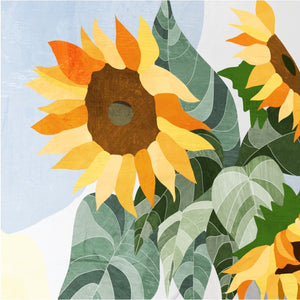 Sunflower Serenade Art Print (Square)