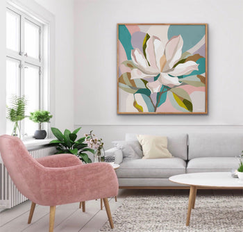Magnolia Blooms I Canvas Print (Square)