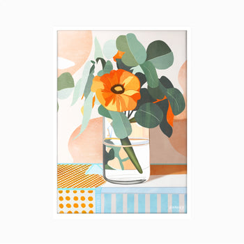 Orange Oasis (Portrait) Art Print