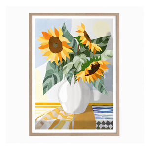 Sunflower Serenade (Portrait) Art Print