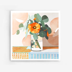 Orange Oasis Art Print (Square)