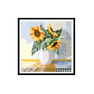 Sunflower Serenade Art Print (Square)