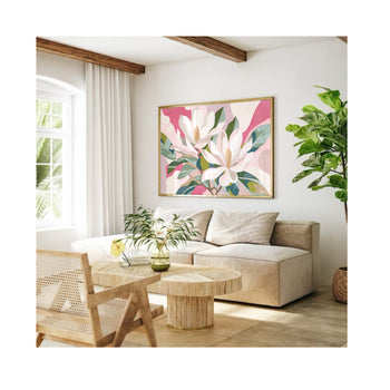 Magnolia Blooms IV Canvas Print (Landscape)