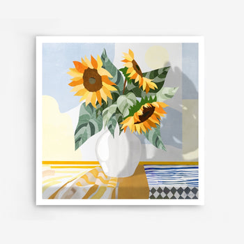 Sunflower Serenade Art Print (Square)