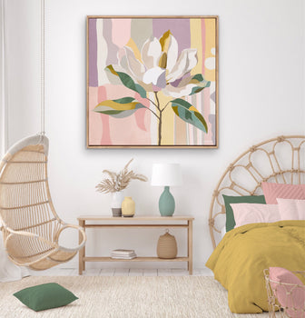Magnolia Blooms III Canvas Print (Square)