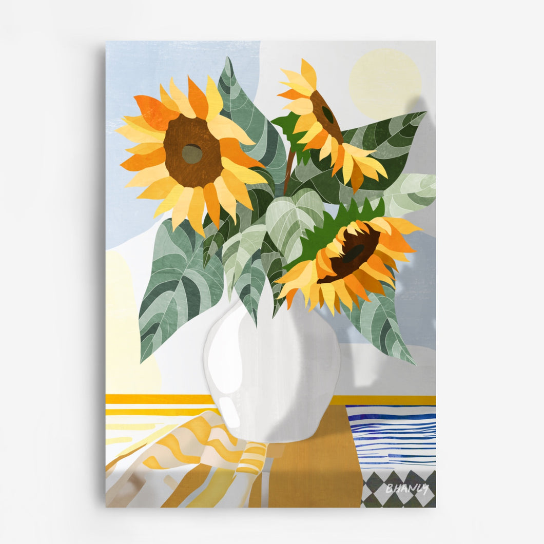 Sunflower Serenade (Portrait) Art Print