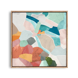 Rocky Shores Abstract Canvas Print (Square)