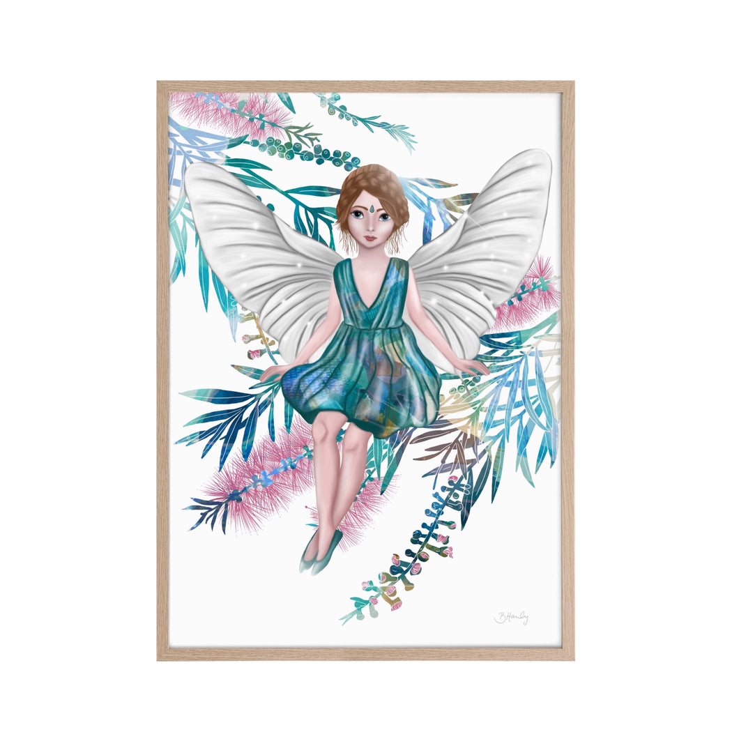 Bottlebrush Fairy Art Print