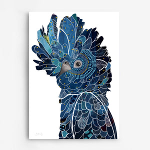 Black Cockatoo Bird Art Print