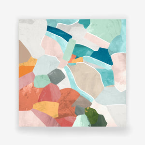 Rocky Shores Abstract Art Print (Square)