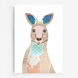 Colourful Kangaroo Art Print