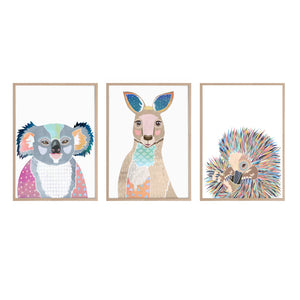 Australian Animal Art Print Set