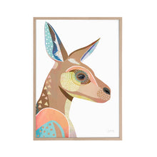 Load image into Gallery viewer, Kangaroo artwork in a timber frame
