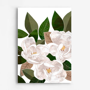 Hand painted magnolia fine art print 
