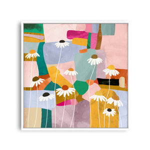 He Loves Me, He Loves Me Not Canvas Print (Square)